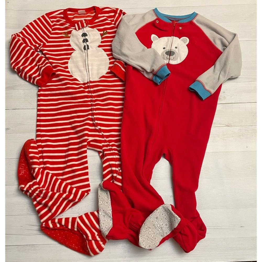 Toddler fleece christmas pajamas carters/gap‎ 4/5